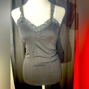 Black lace, Cami, tank top, essential